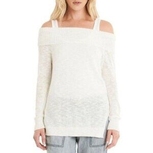 Michael Stars Linen Blend Off Shoulder Sweater